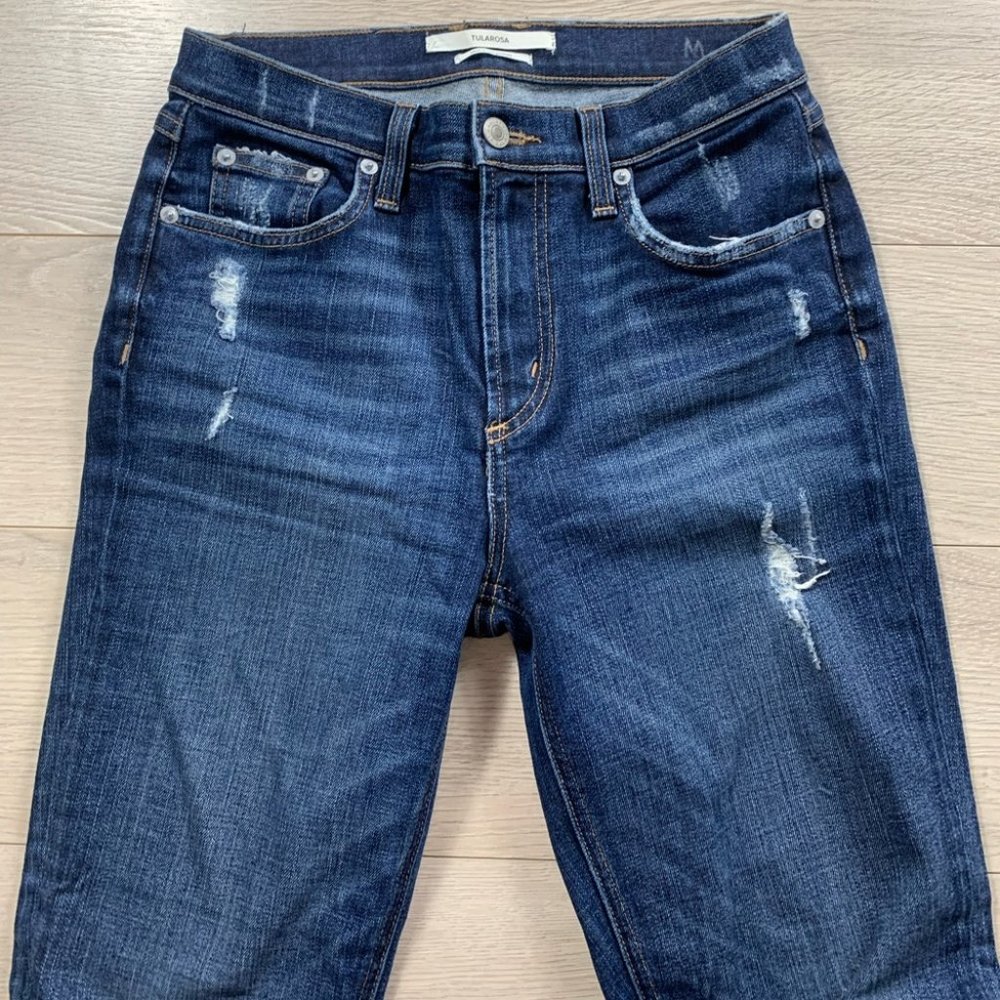 REVOLVE Tularosa Nora High Rise Raw Hem Distressed Jeans in Delhi - Picture 4 of 15